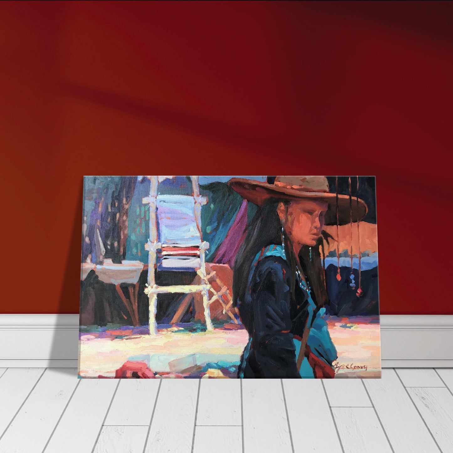 'Hacienda Rendezvous' I 8x12, 11x14, or 12x18 inch Canvas Art Print I Original Artwork by American Artist Barbara Cleary
