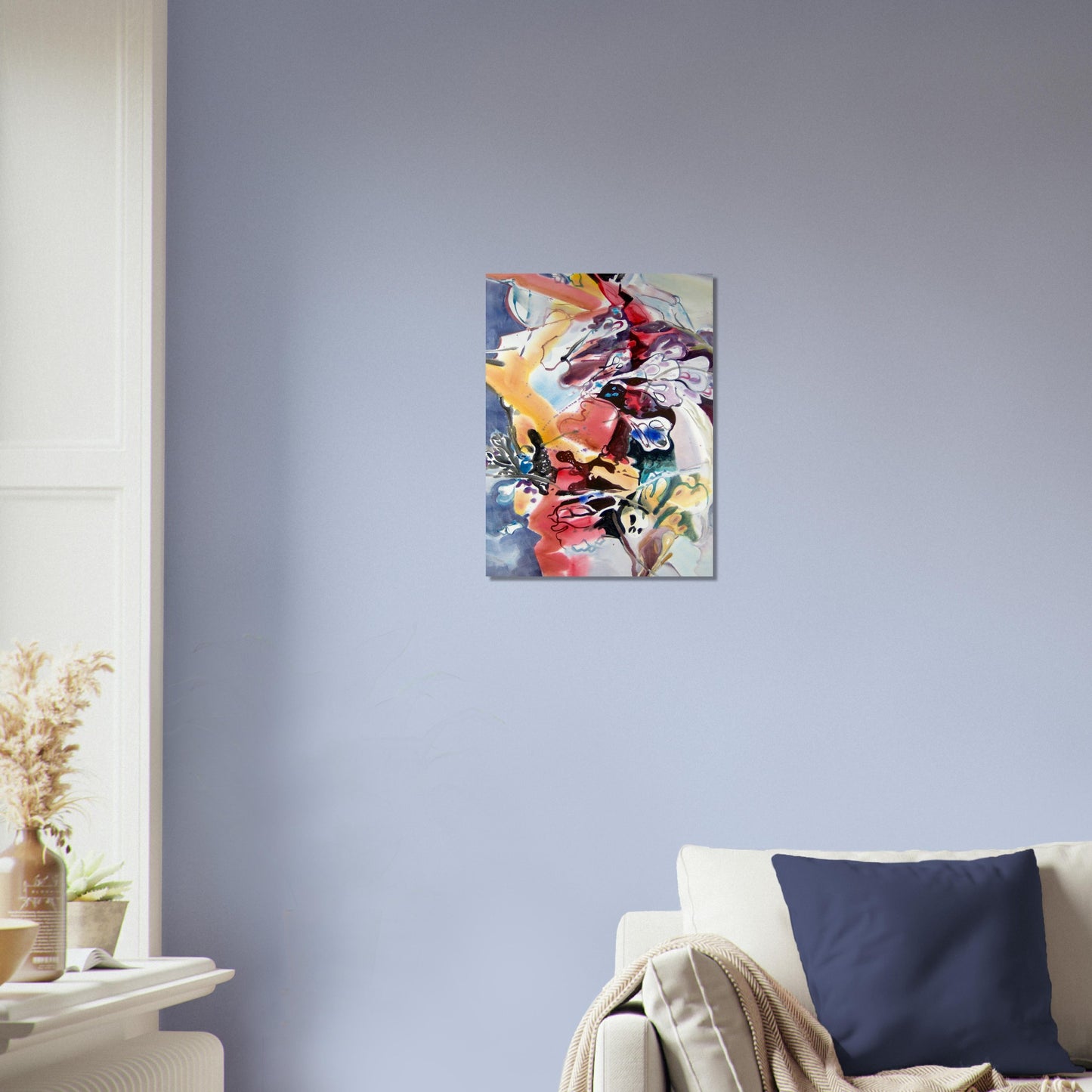 'Floral Fantasy' Abstract I 12x18 inch Museum-Quality Matte Paper Poster I Original Artwork by American Artist Barbara Cleary