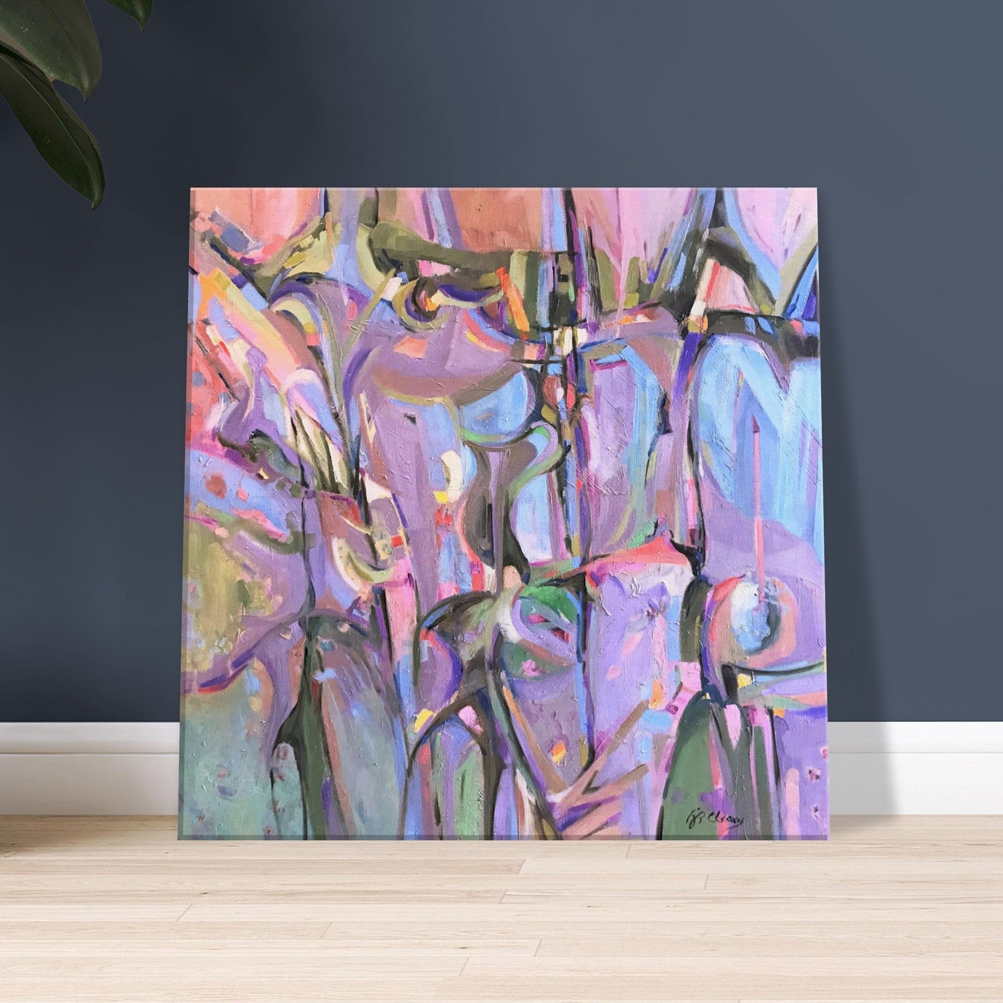 ‘Passage' Abstract I 16x16 inch Art Print on Canvas I Original Artwork by American Artist Barbara Cleary