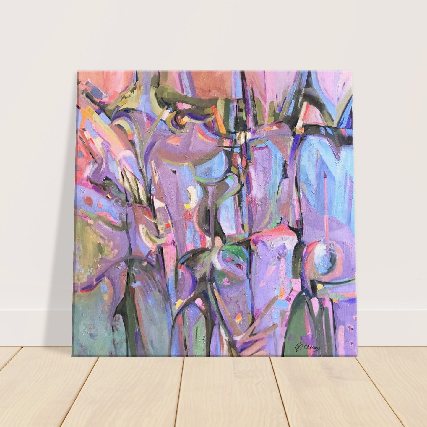 ‘Passage' Abstract I 16x16 inch Art Print on Canvas I Original Artwork by American Artist Barbara Cleary
