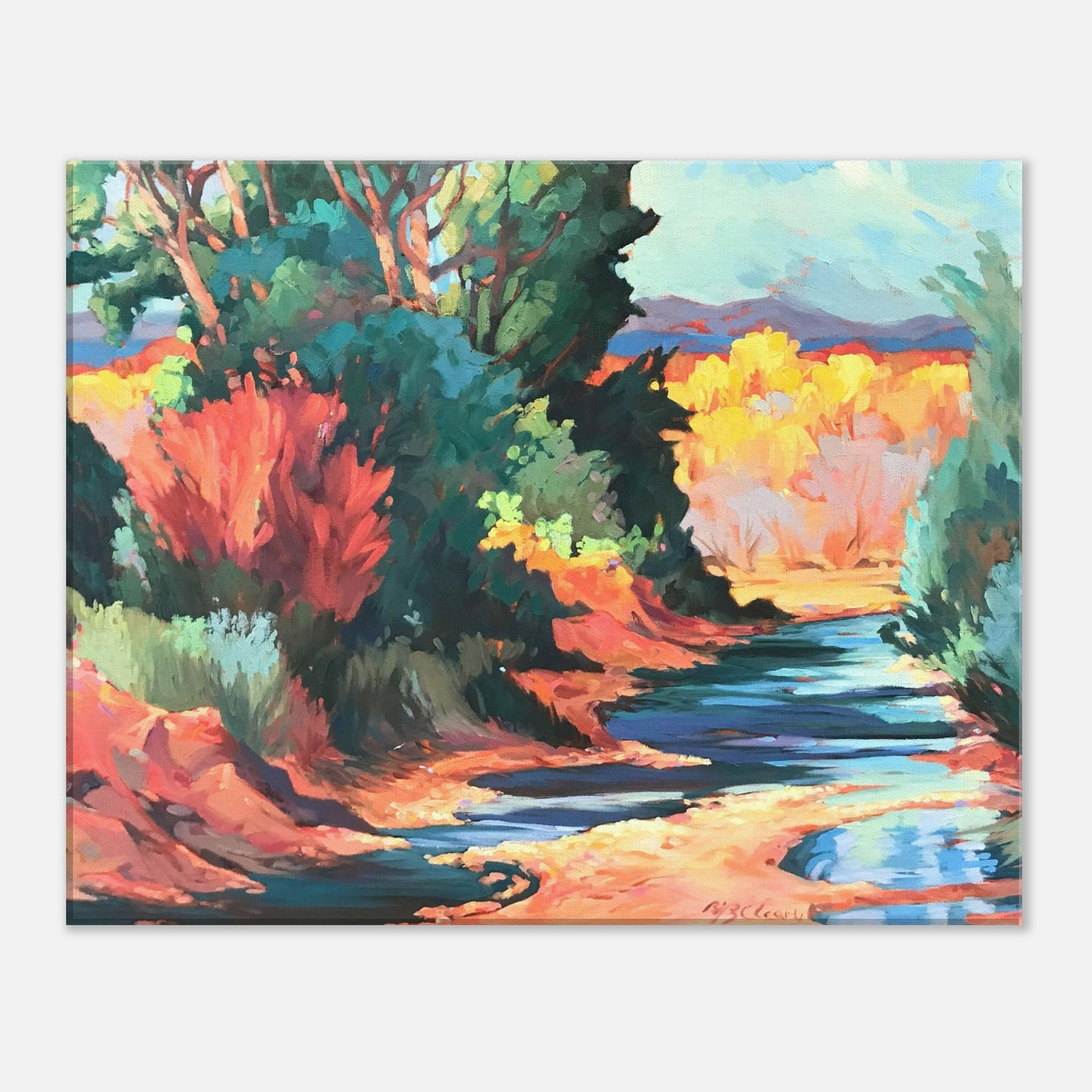 "Rio Pueblo" 16x20 inch Print on Canvas by Barbara Cleary Designs
