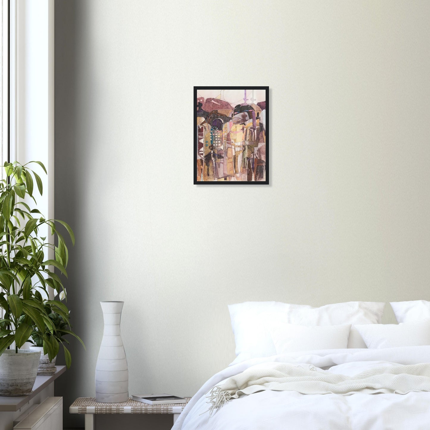 'San Franscisco De Asis #2' Abstract I 12x16 inch Wooden Framed Art Print I Original Artwork by American Artist Barbara Cleary