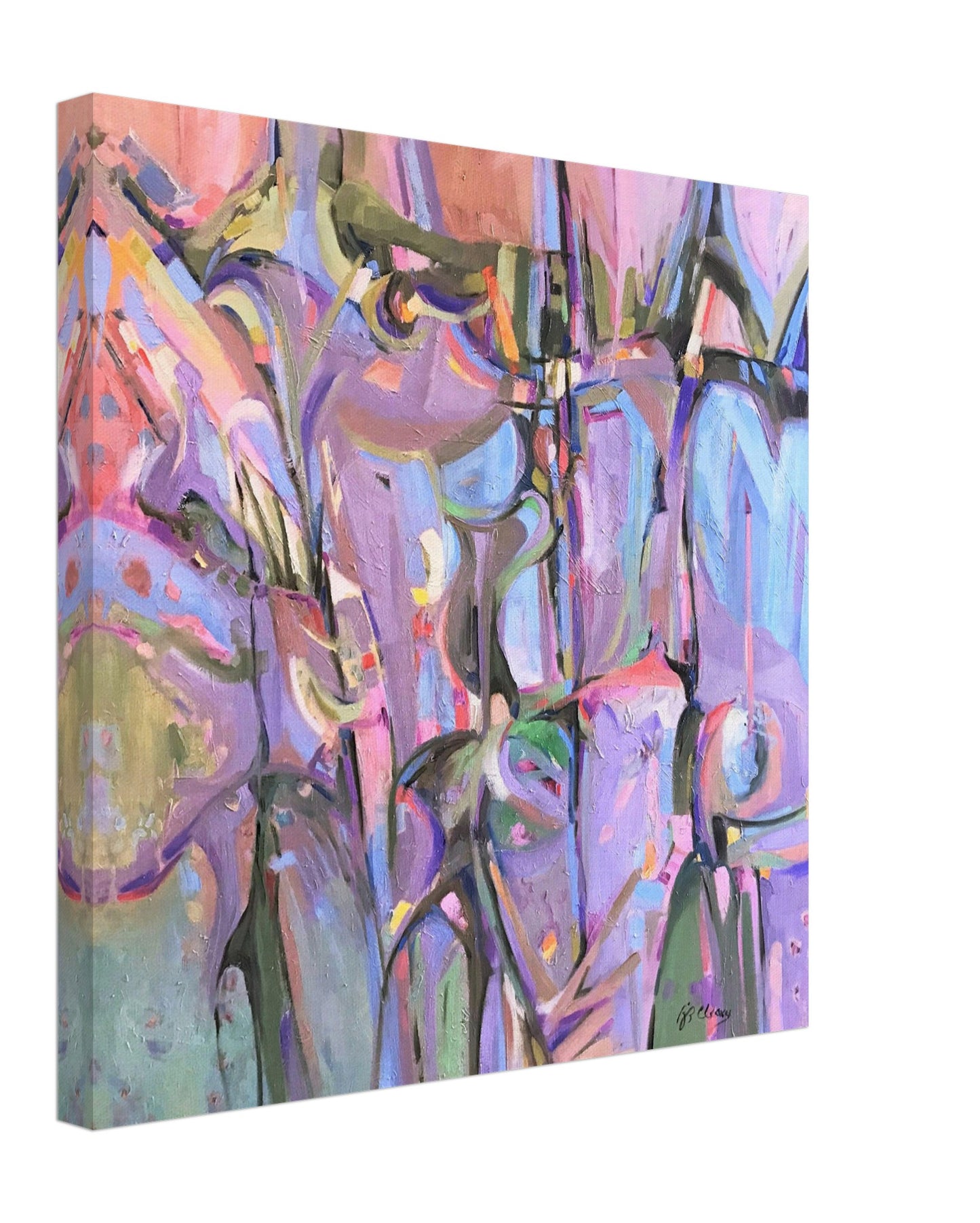 ‘Passage' Abstract I 16x16 inch Art Print on Canvas I Original Artwork by American Artist Barbara Cleary