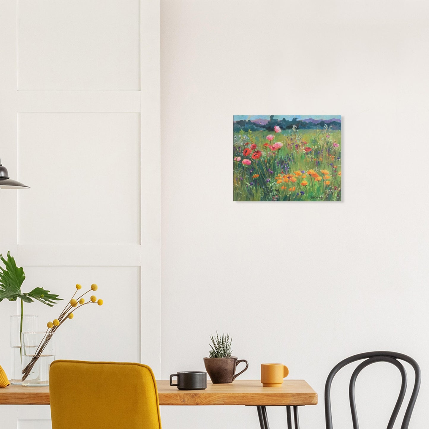 'Field of Poppies' Floral I 16x20 inch Art Print on Canvas I Original Artwork by American Artist Barbara Cleary