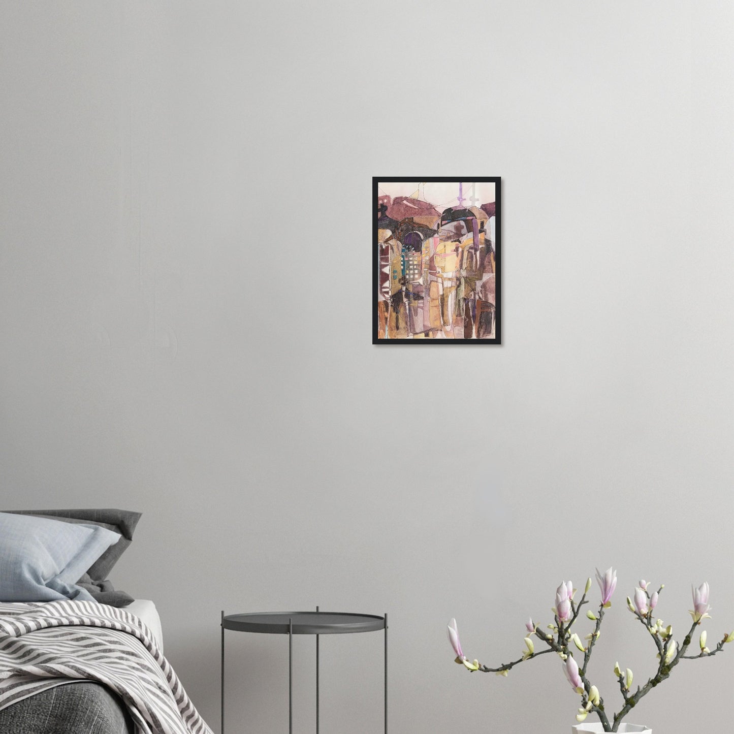 'San Franscisco De Asis #2' Abstract I 12x16 inch Wooden Framed Art Print I Original Artwork by American Artist Barbara Cleary