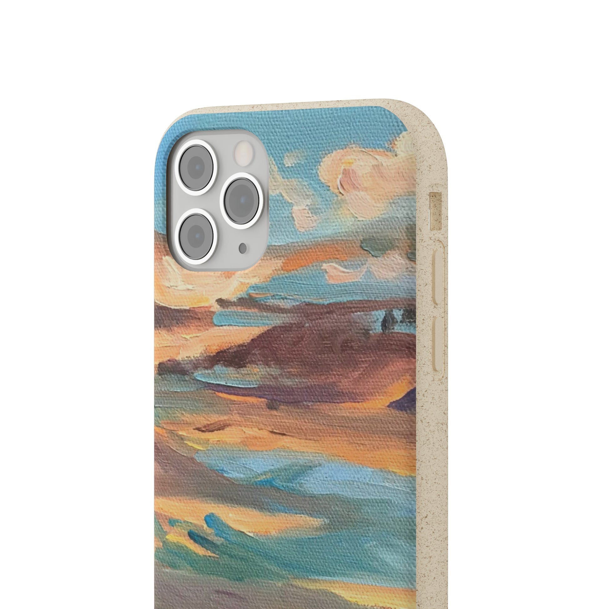 Biodegradable Phone Case with 'Fall Sky' Landscape Original Artwork by Biodegradable Phone Case with 'Fall Sky' Landscape Original Artwork by
