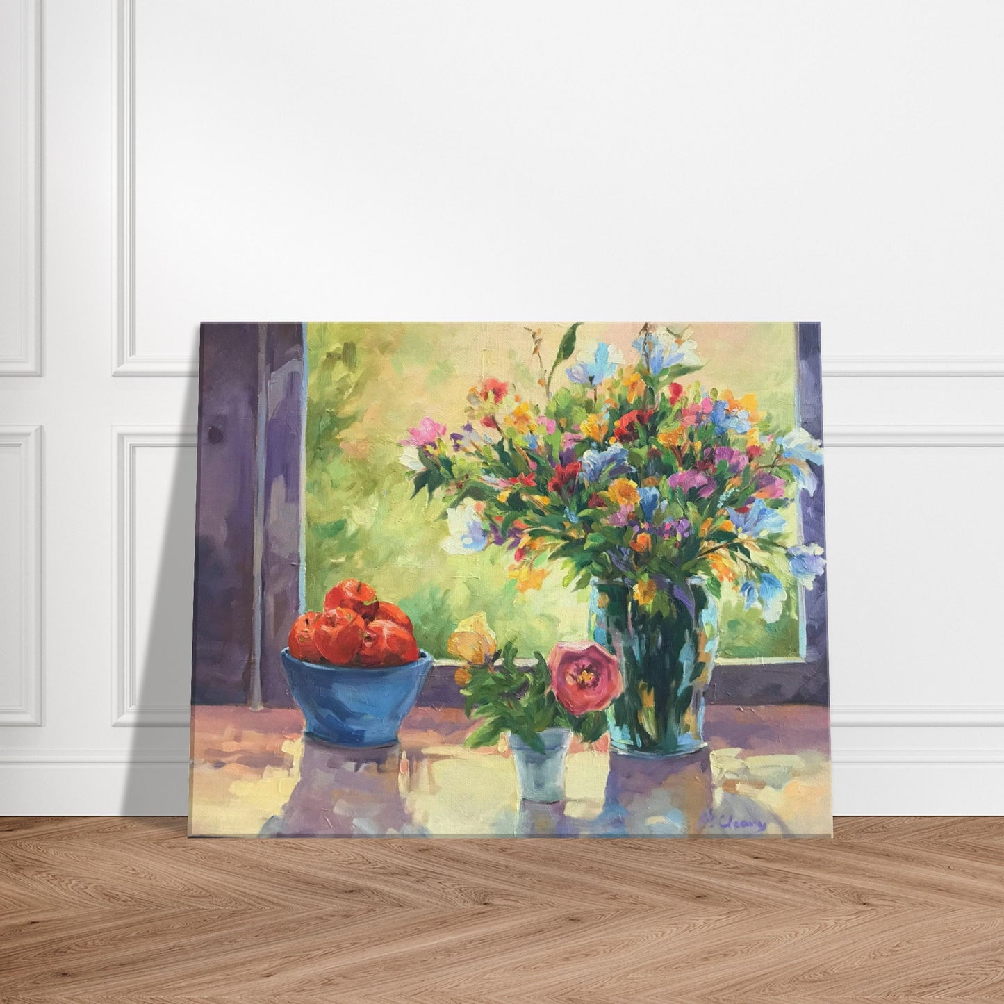 "Myrna's Apples" Floral Print 16x20 inch on Canvas Barbara Cleary Designs