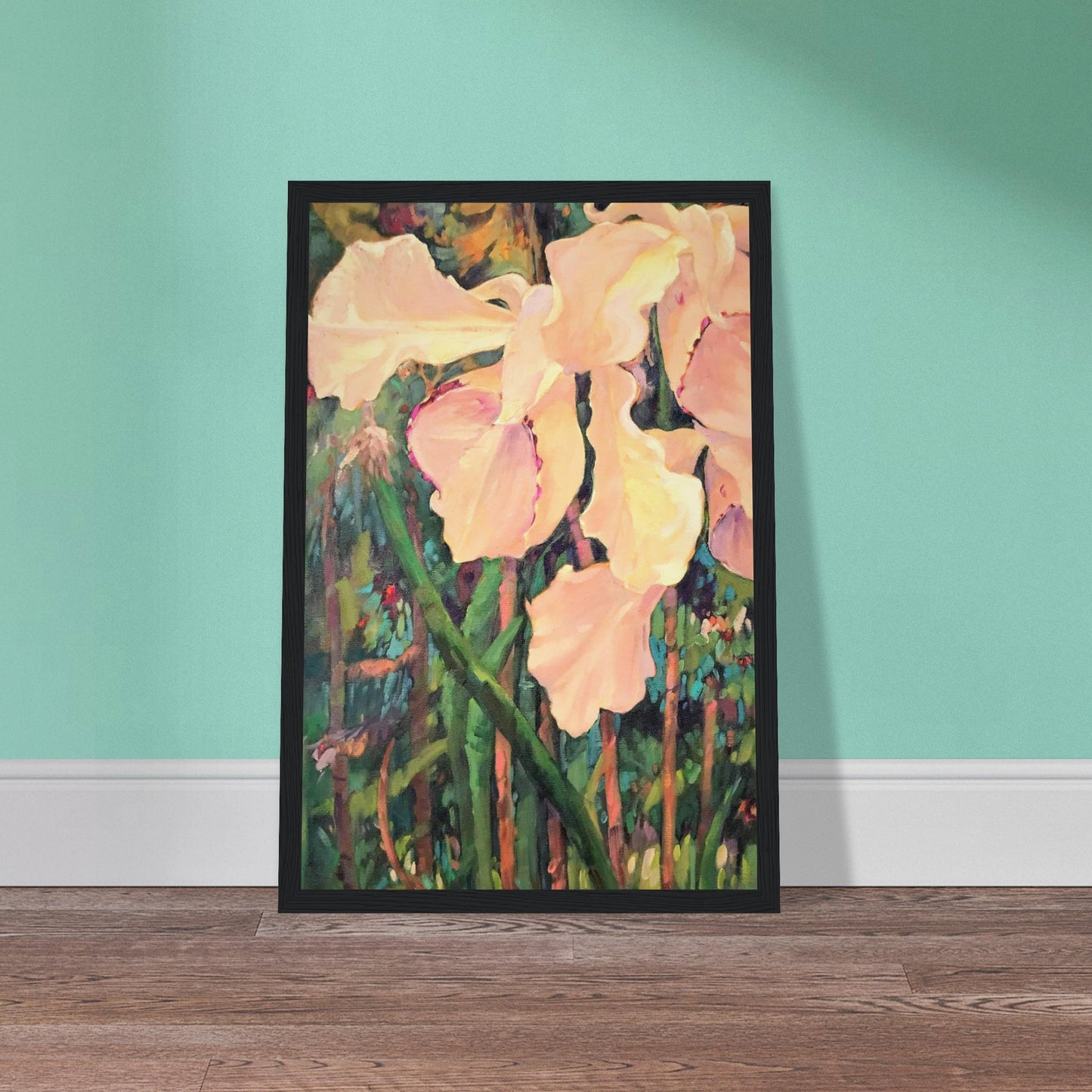 "Orchid" Floral Wooden Framed 12x18 Art Print by Barbara Cleary Designs