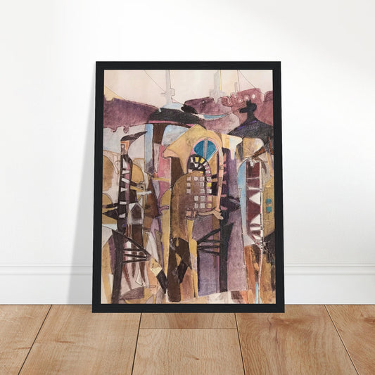 "San Franscisco De Asis #1" Abstract Wooden Framed 12x16 Art Print by Barbara Cleary Designs