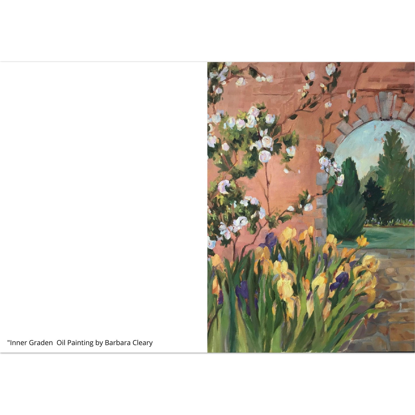 "Inner Garden" Pack of 10 Greeting Cards (standard envelopes) (US & CA) by Barbara Cleary Designs