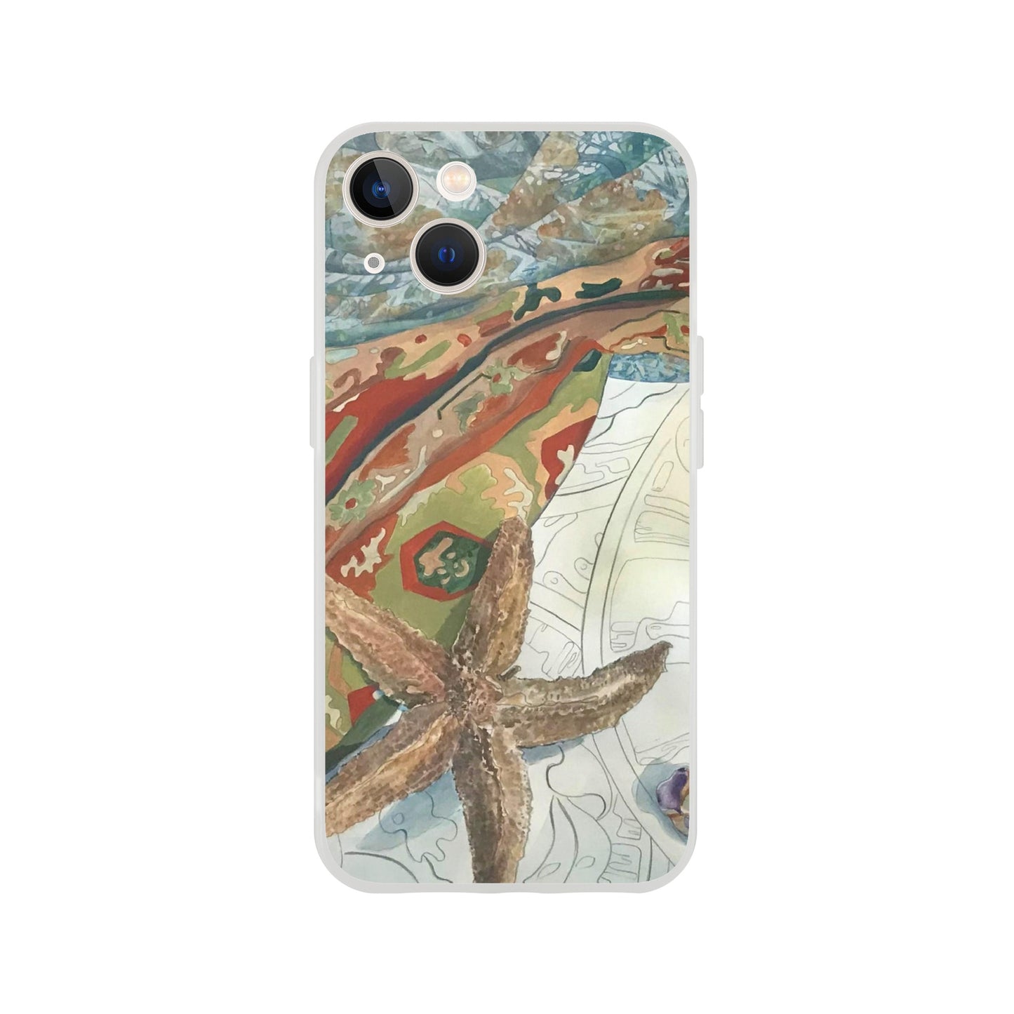 "Shells" Flexi Phone Case for Iphone or Samsung by Barbara Cleary Designs