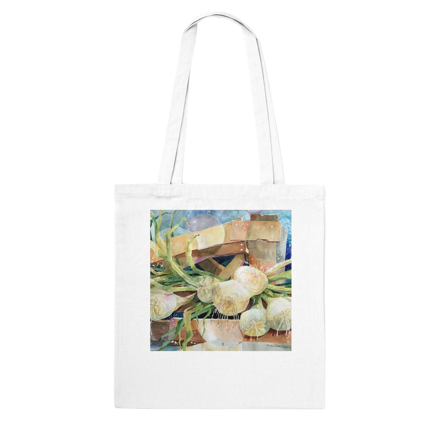 "Onions" Watercolor Classic Tote Bag by Barbara Cleary Designs