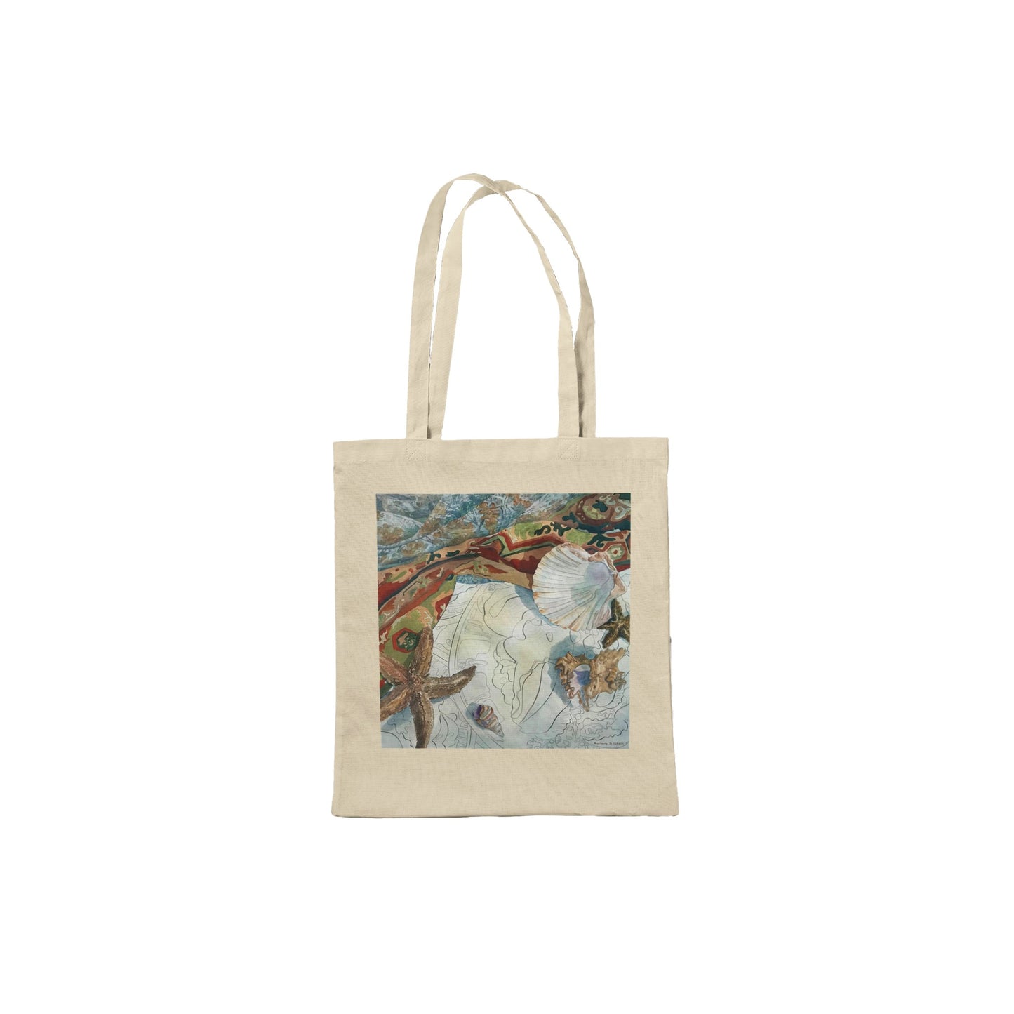 "Shells" Watercolor Classic Tote Bag by Barbara Cleary Designs